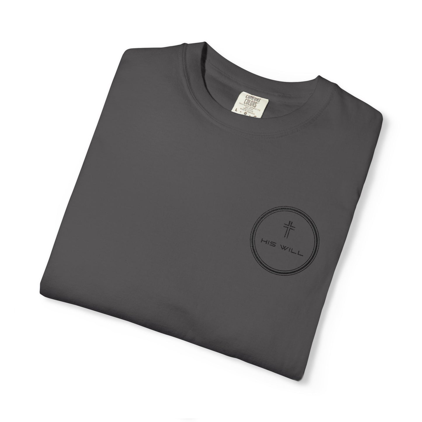 His Will Embroidered Garment-Dyed T-shirt