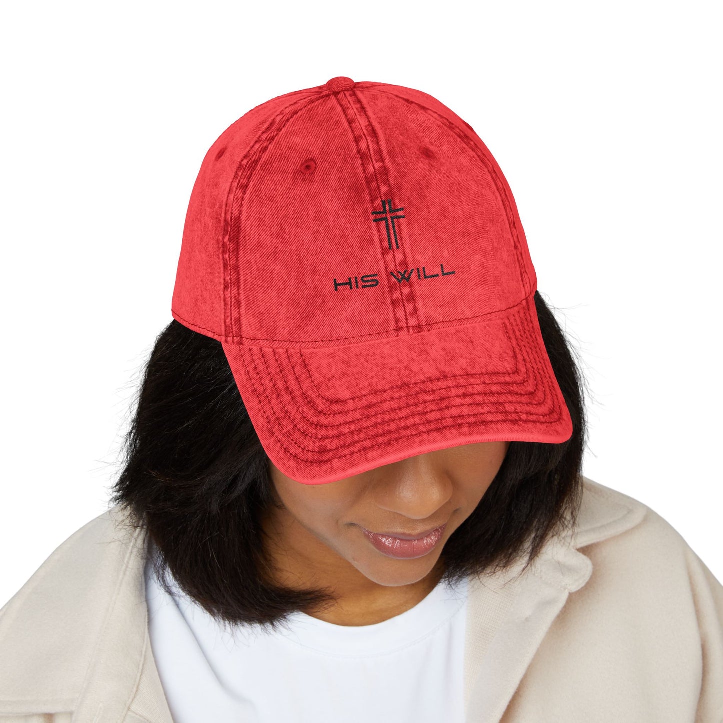 Vintage Embroidered Cap -His Will