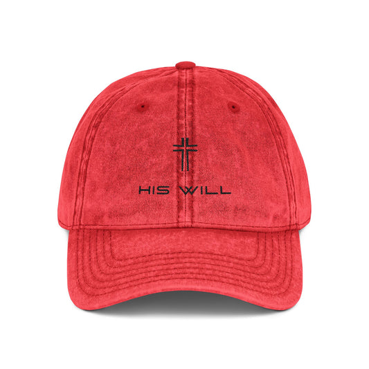 Vintage Embroidered Cap -His Will