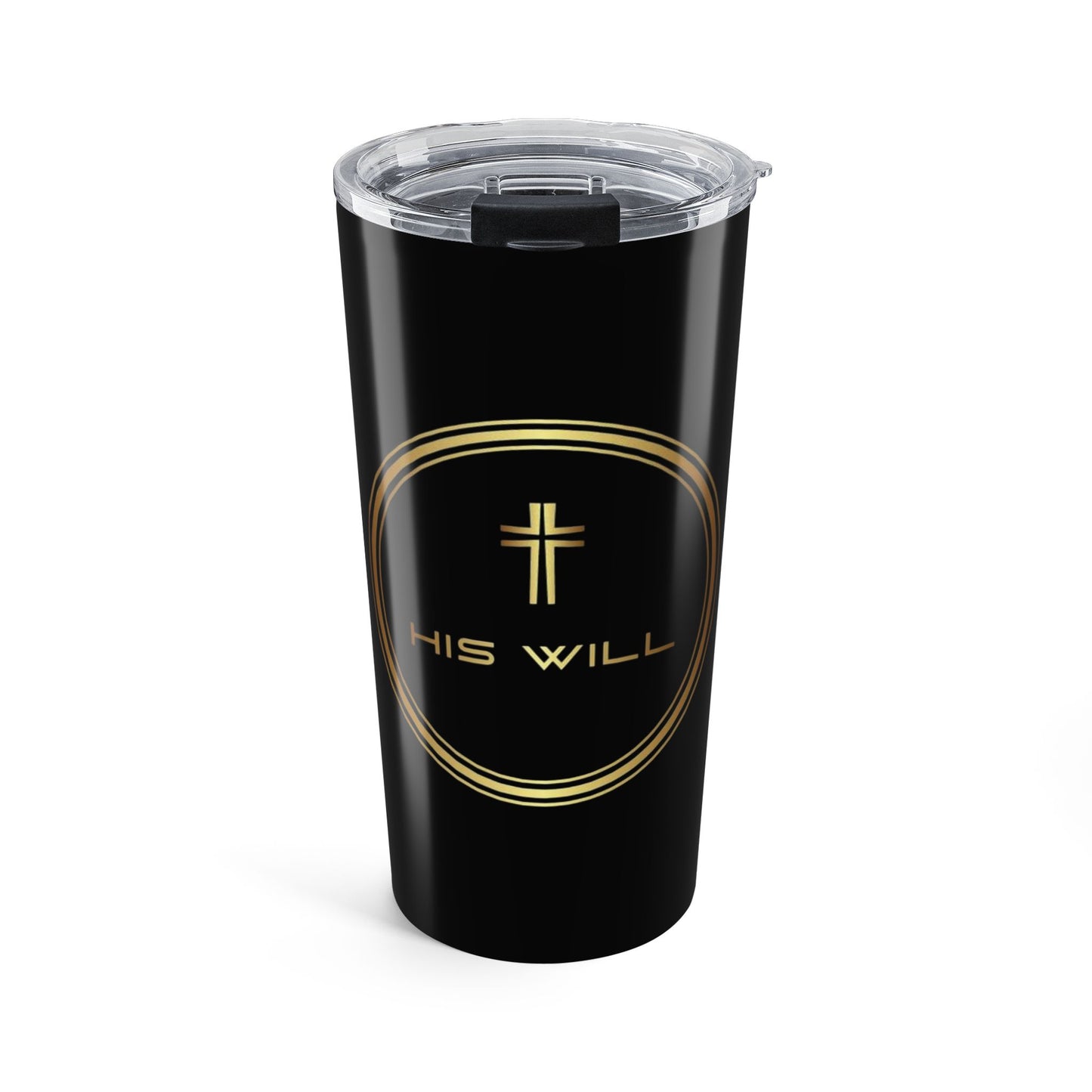 Christian Inspirational Tumbler 20oz - His Will Travel Mug, Motivational Drinkware for Faith, Coffee Lovers, Gifts, Religious Events
