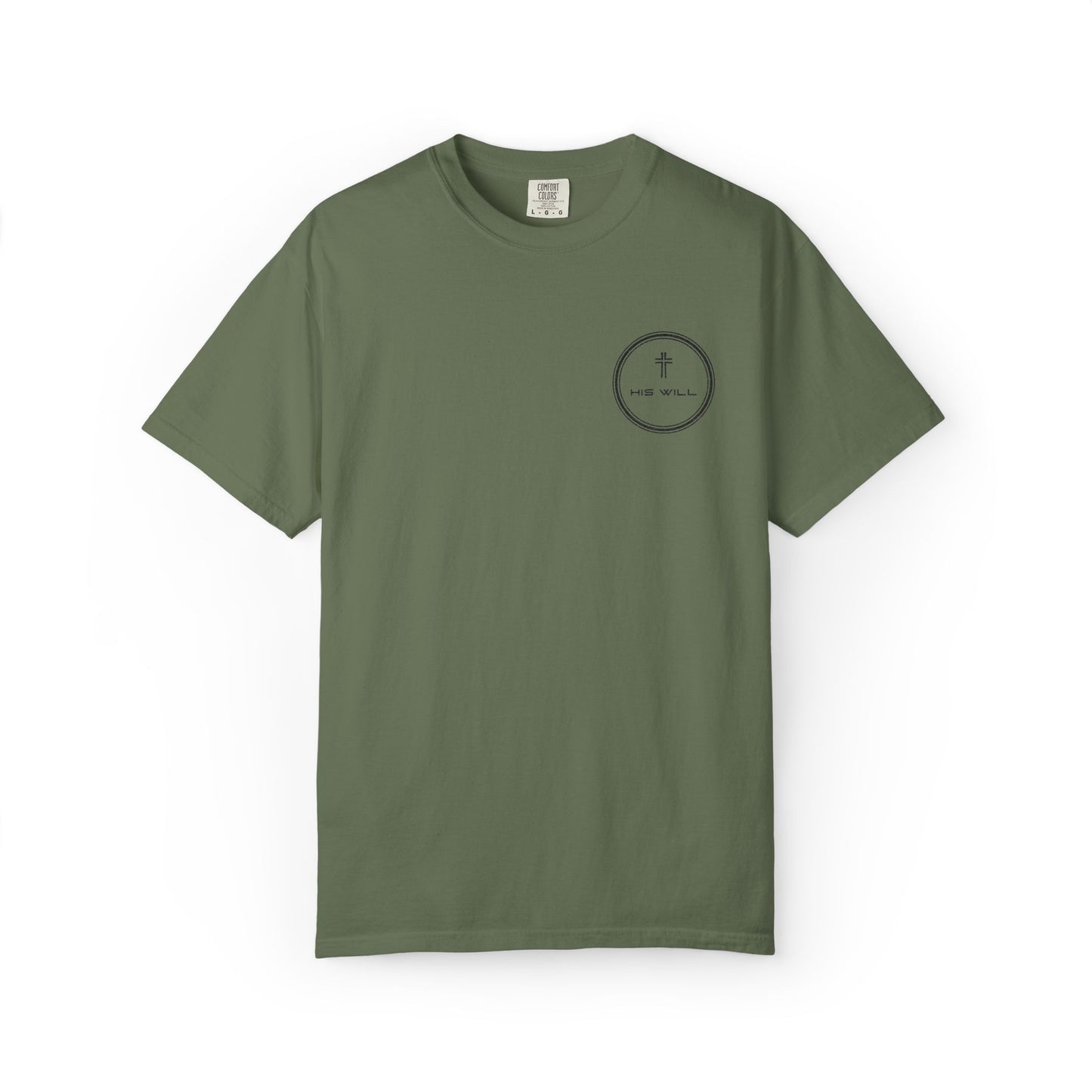 His Will Embroidered Garment-Dyed T-shirt
