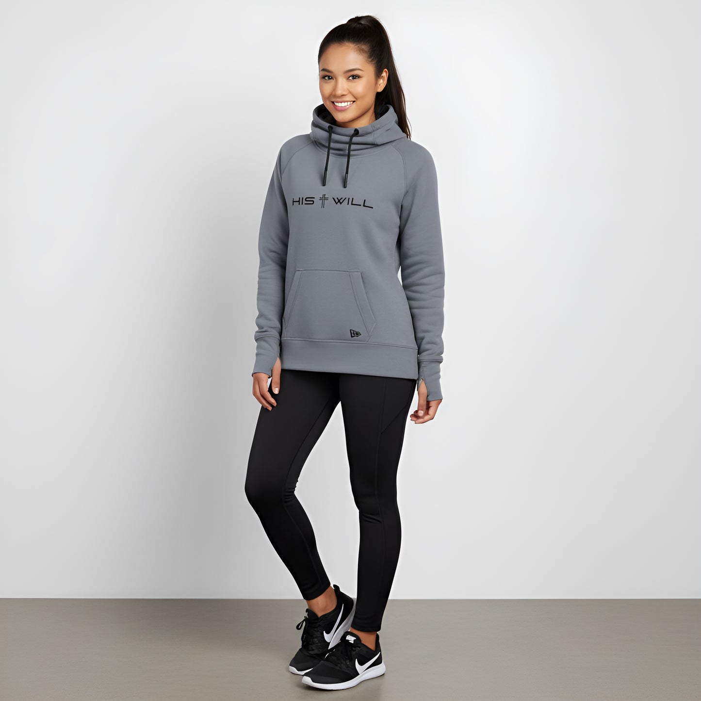 His Will™ True Navy Heather Hoodie